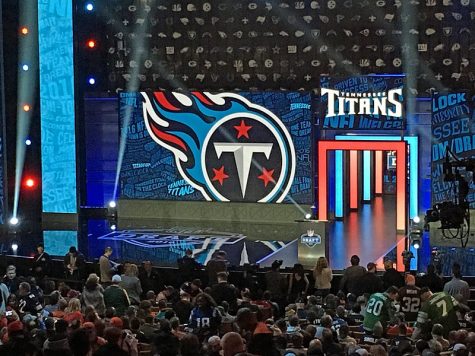 The Tennessee Titans make their selection as fans await the announcement in the first round of the 2016 NFL Draft. Due to the outbreak of COVID-19, the 2020 draft will be held virtually to keep people safe and healthy.