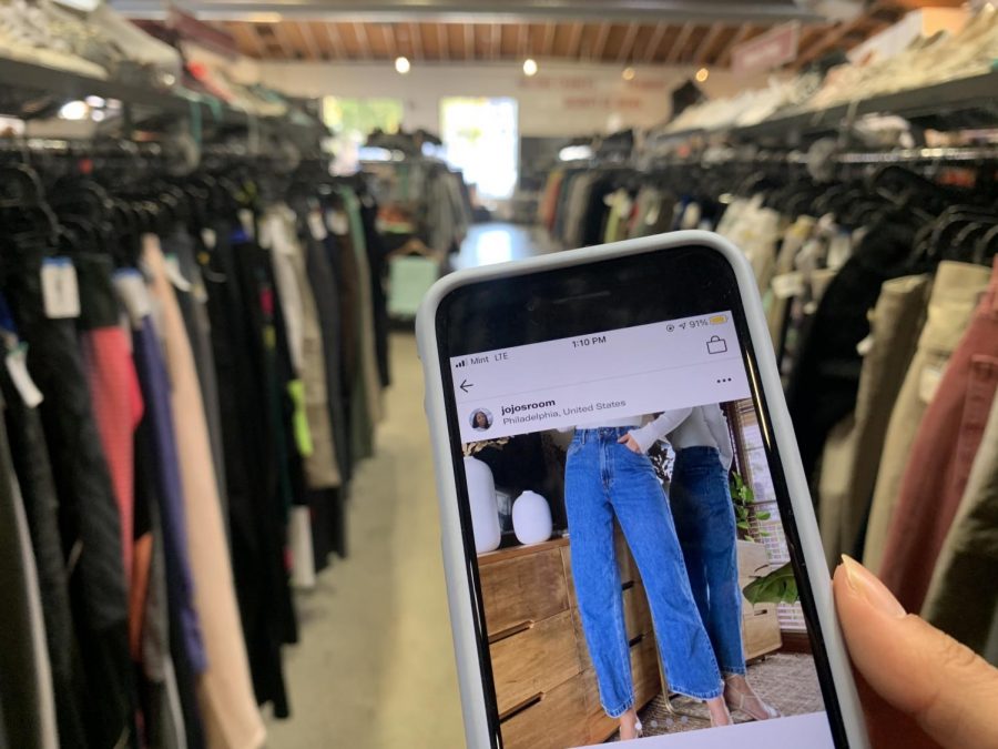 A shopper compares Depop and Goodwill prices in her search for the best bargain. 
