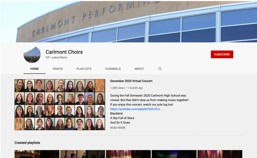Access the Carlmont Carlmont Choir is preparing for the upcoming Singing Valentines event on YouTube on February 12.