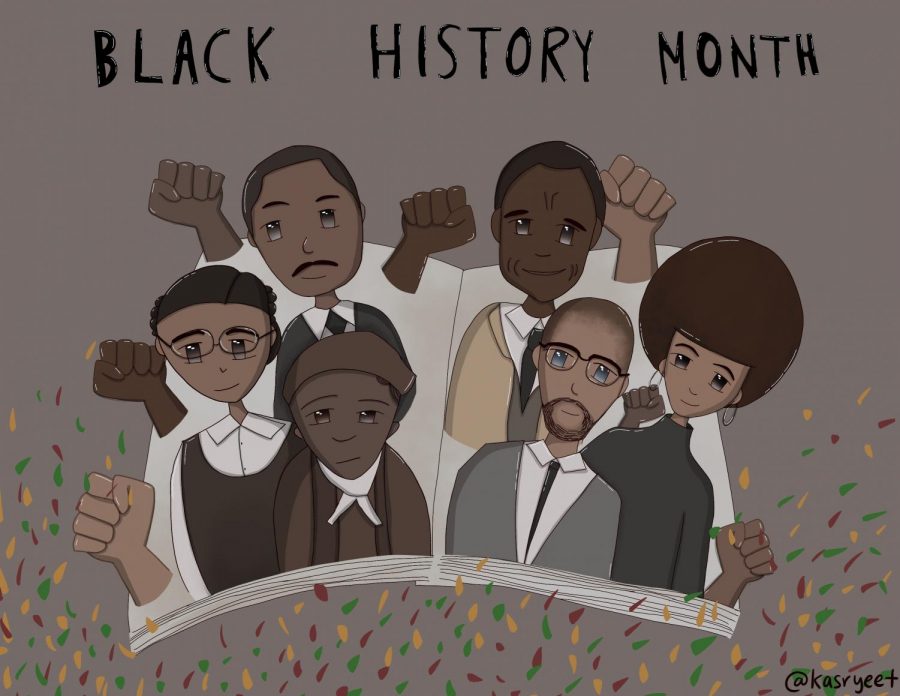 Black History Month is an annual celebration of Black Americans and their achievements. A few of these figures include Rosa Parks, Martin Luther King Jr., Harriet Tubman, James Baldwin, Angela Davis, and Malcolm X, who are revered for their prominent activism in society.