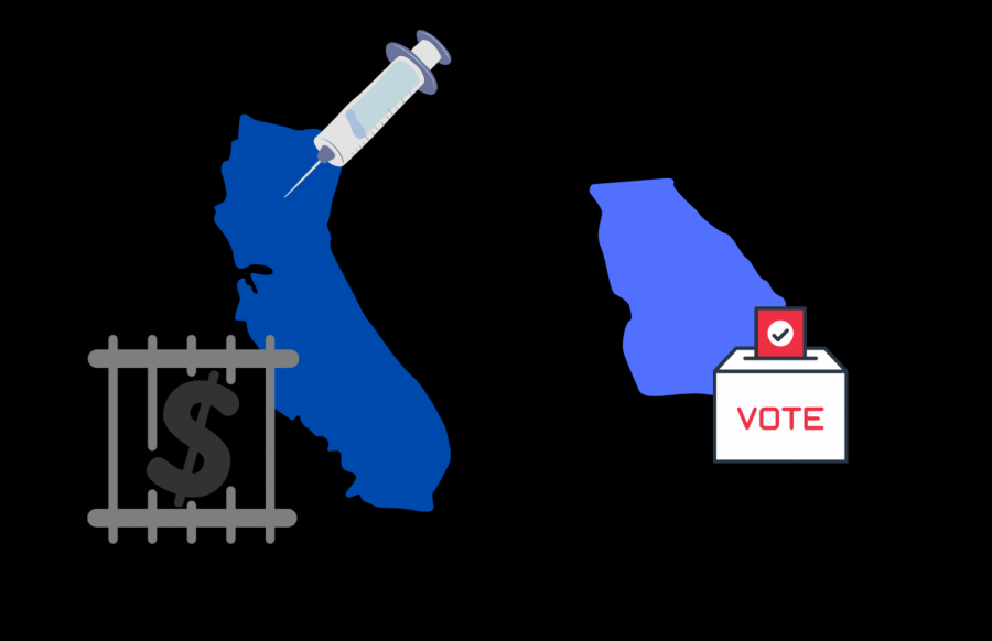 California+focuses+on+the+cash+bail+and+vaccine+eligibility+while+Georgia+implements+a+new+voting+restriction+law.
