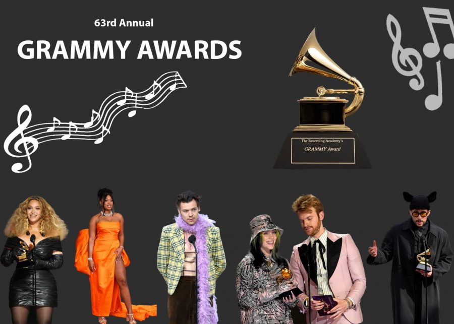 The+63rd+annual+Grammy+awards+hosted+many+artists+and+handed+out+awards+to+recognize+incredible+music.