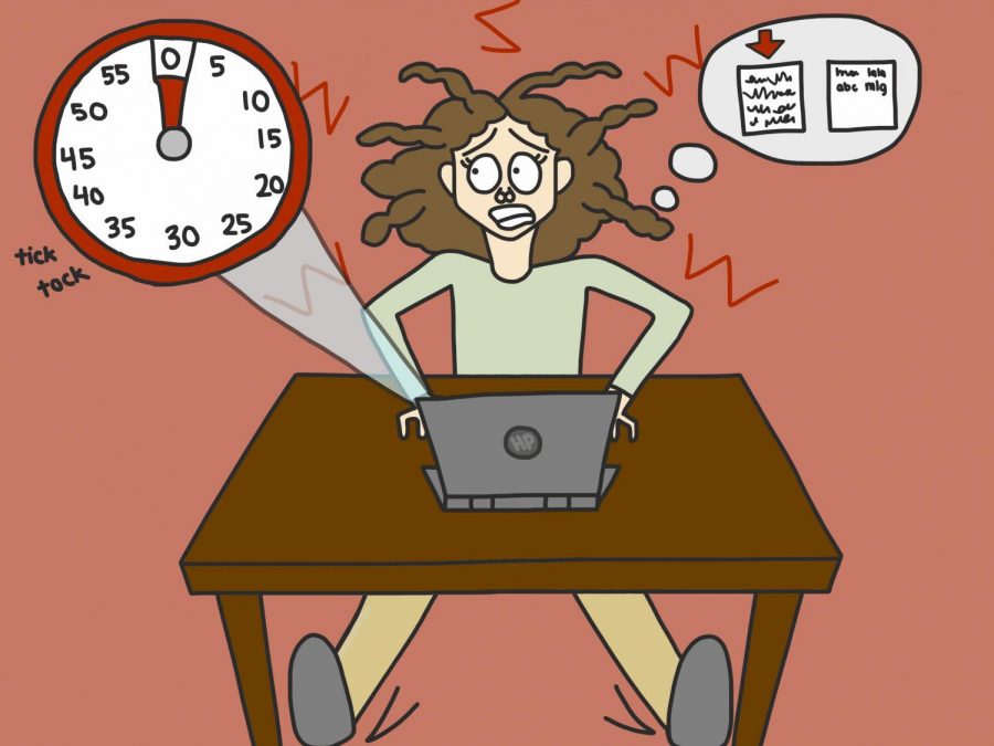 Cartoon: Timed Assignments Induce Stress – Scot Scoop News