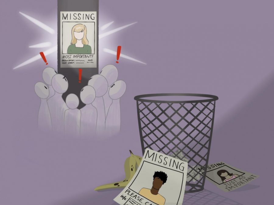 Missing white woman syndrome refers to the high media coverage of specific cases of missing white girls and women, as seen in the recent case of Gabrielle Petito. However, this selective reporting causes many missing person cases- including people of color, individuals with lower socioeconomic status, men, and boys- to go virtually unnoticed.