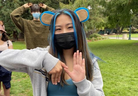 Crystal Chu performs the signature Key Club hand signal during the recent Fall Rally North preparation event in South San Francisco.