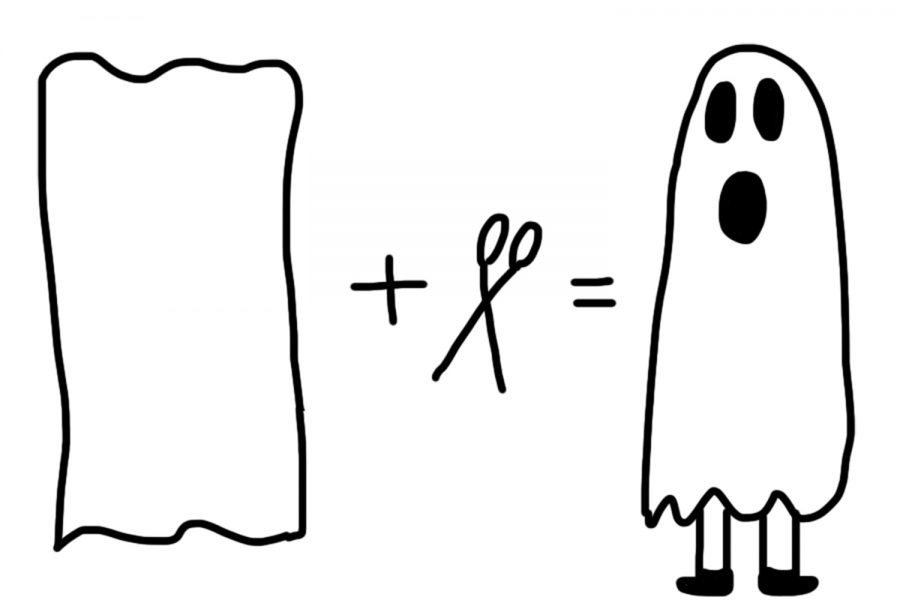 A ghost costume is easy to make and requires only fabric from a sheet or tablecloth and scissors. “Get old school spooky and patch your costume together from things you already have in the house,” said London-based charity Hubbub, as part of its Sew Spooky campaign. 