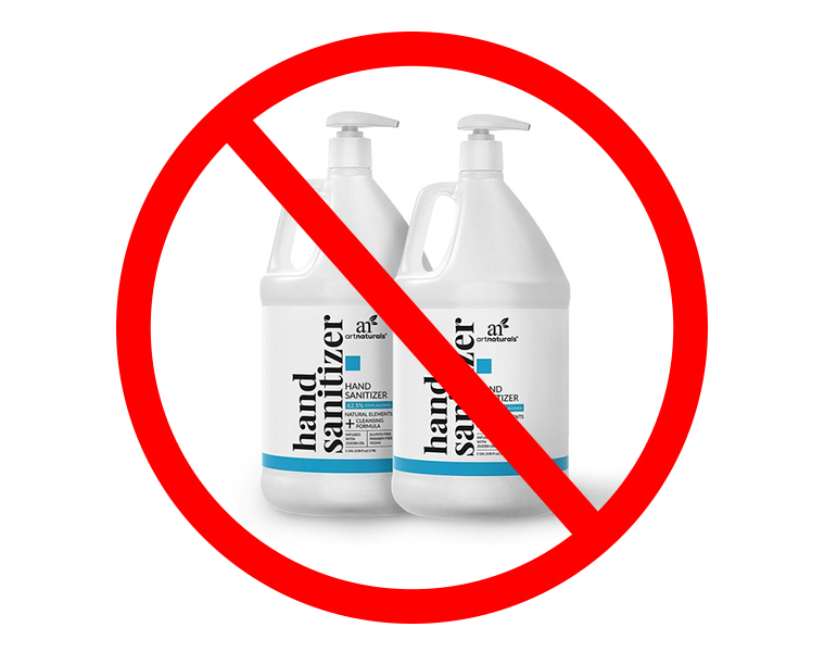 The FDA published artnaturals hand sanitizer on a list of products to stop using.