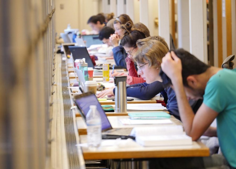 Students preparing for their upcoming finals.