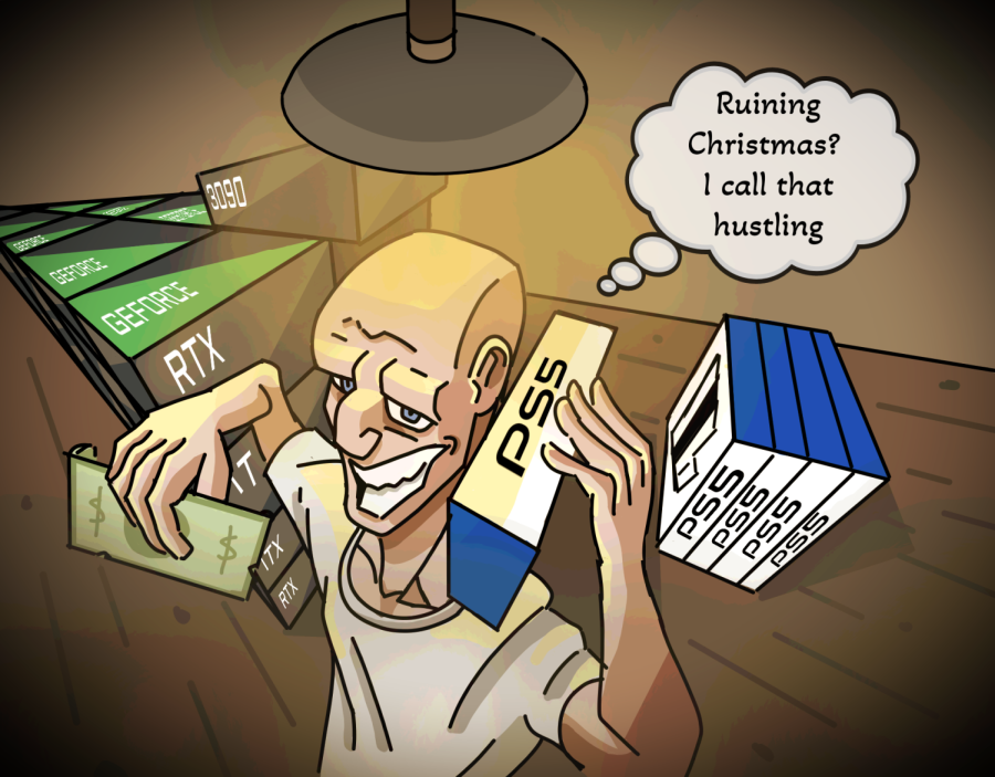 The modern usage of the word “Scalper” is to describe someone who buys sought-after items in bulk and resells them for an incredibly marked-up price. Today, graphics cards such as Nvidia’s RTX 3090 and consoles such as the PS5 are difficult for parents to obtain, disappointing many children during the holiday season.