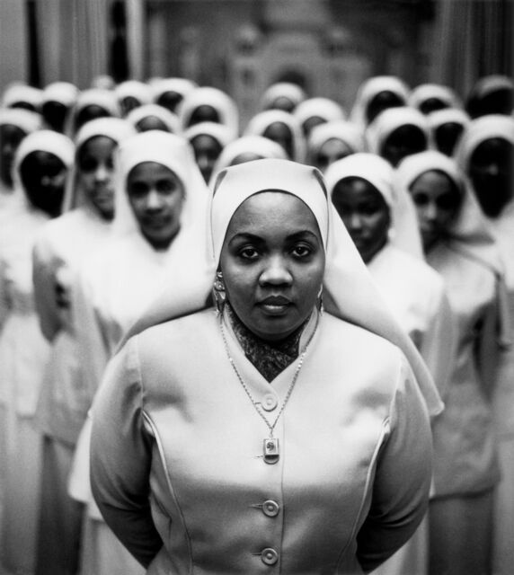 Part of Gordon Parks’ “Black Muslims” series for Life magazine, Ethel Sharrieff was used to shine light on the group to serve as a wake-up call for many non-black Americans who were both fascinated and alarmed by them.