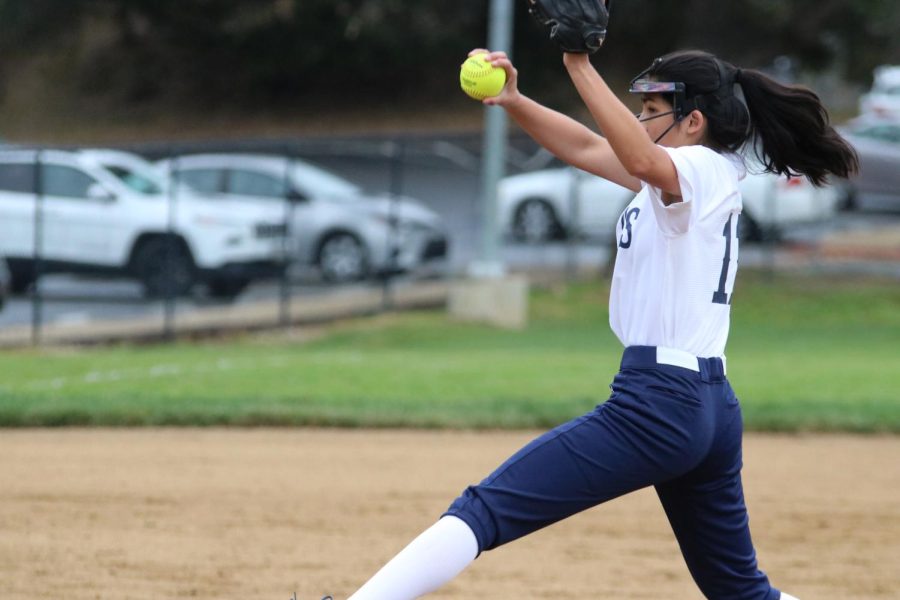 Freshman+pitcher+Katie+Fung+throws+a+complete+game+in+her+high+school+debut.