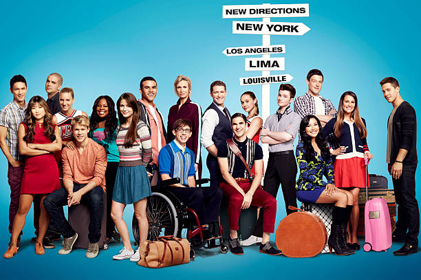 The cast of Glee for a season four photoshoot.