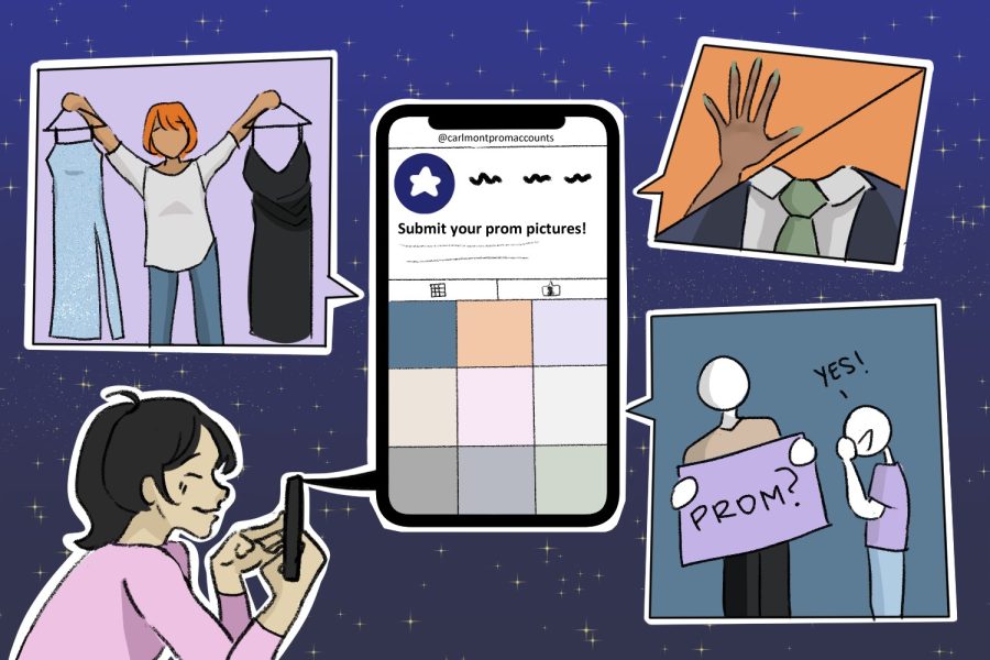 Prom season grows steadily as May approaches right around the corner, and Carlmont students show their excitement through social media. New accounts appear on Instagram, posting student-submitted pictures of proposals and outfits to prepare for their long-awaited event. (Glydelle Espano)