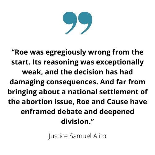 Justice Samuel Alitos statement on Roe v. Wade.