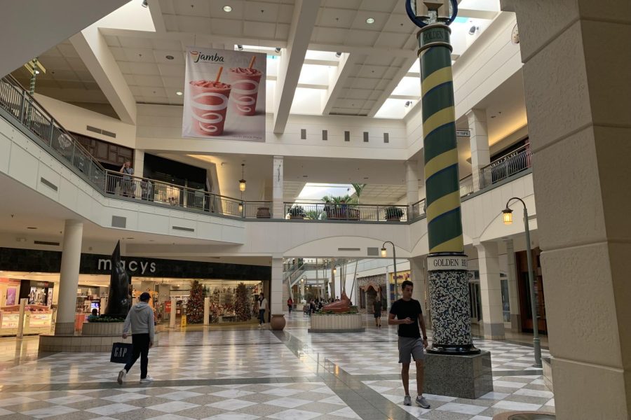 The inside of Hillsdale Mall in San Mateo.