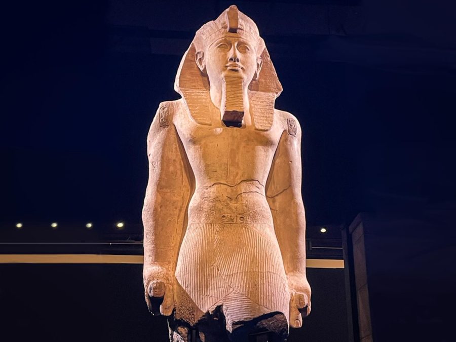 “Ramses the Great and the Gold of the Pharaohs” ends with the upper part of a colossus of Ramses II, made of limestone in the 19th dynasty, according to the de Young Museum. 