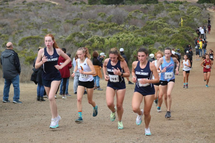 The Scots jog up the hill to finish their first mile.