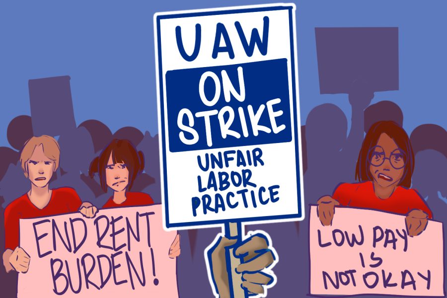 Workers throughout University of California (U.C.) campuses started their strike this week. Over 48,000 graduate, academic researchers, post-doctorate researchers, and other employees of the U.C. system have been on the walkout, primarily because of the high cost of living in California. The United Auto Workers (UAW) organized this strike, demanding higher wages, childcare support, and full funding for public transport. 
