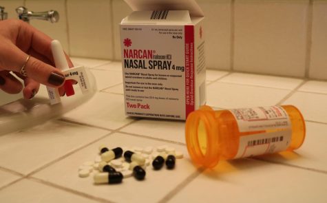Whether it be in a bathroom or a backpack, when available, naloxone can be used like a nasal spray to rescue someone that has overdosed on opioids. 