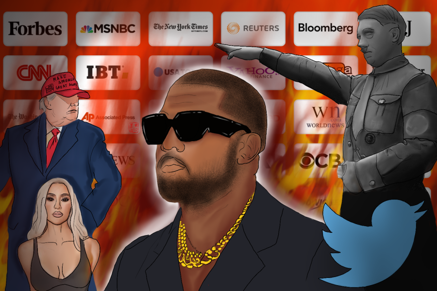 Rapper Kanye West has stired up much controversy and much media coverage due to his views and statements in regards to former President Donald Trump, Hitler, Elon Musk and his ex-wife Kim Kardashian.