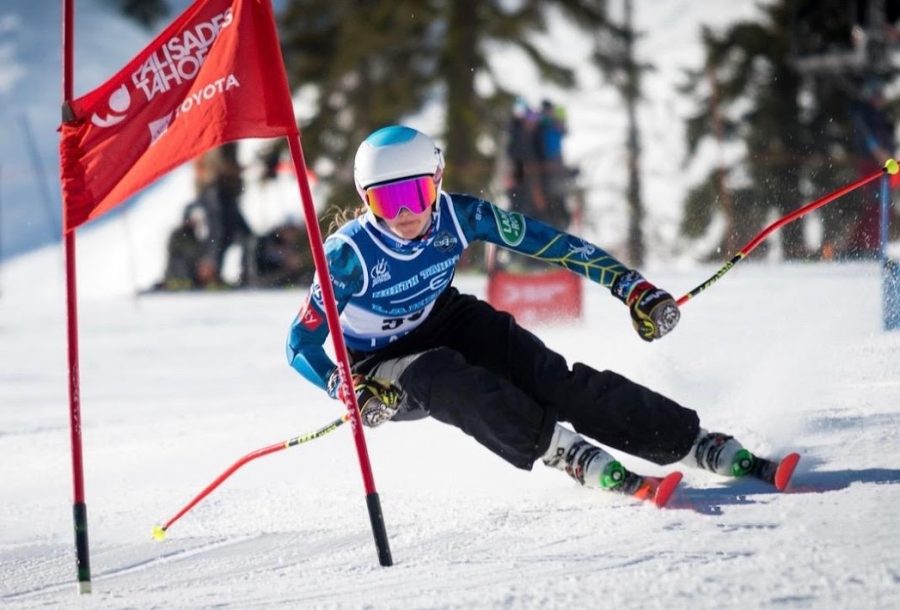 Tahoe resident Regan Clute trains for a giant slalom race at her home mountain, Palisades Tahoe. 
