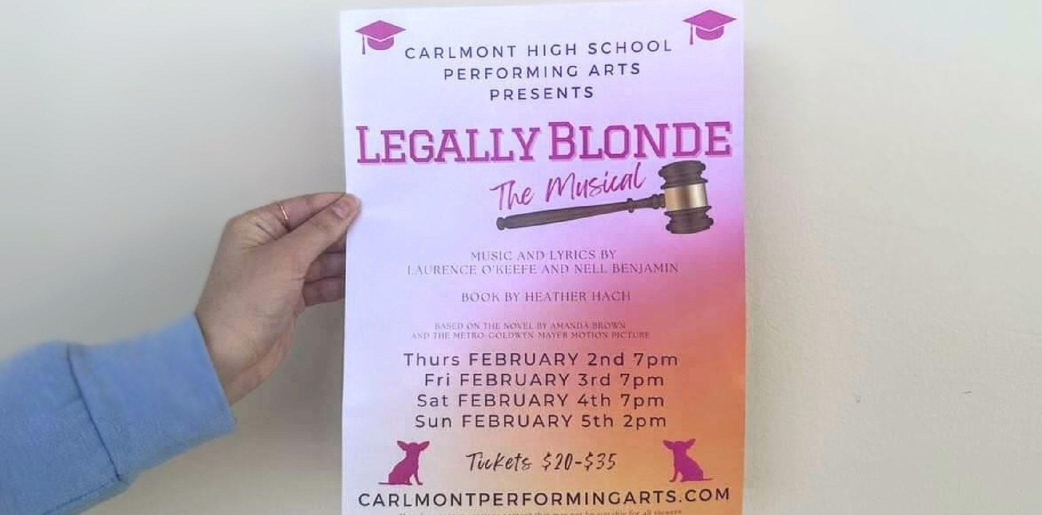 Posters for the upcoming musical are being posted around campus.