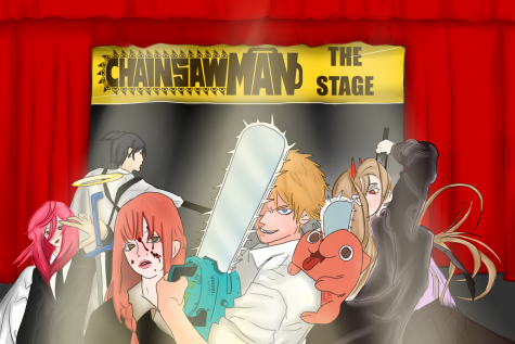 Cartoon: Chainsaw Man approaches the stage