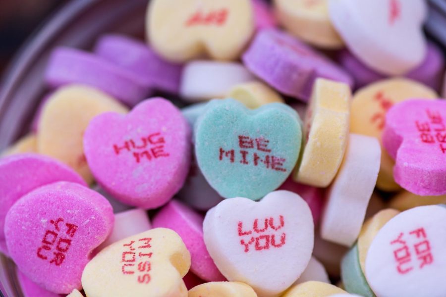 Conversation+hearts+are+small+heart-shaped+candies+with+short+phrases+printed+on+them.+After+going+missing+from+shelves+in+2019%2C+the+candies+are+back+and+more+popular+than+ever.