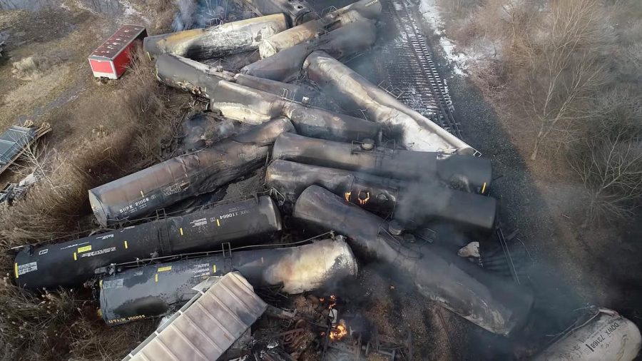 The+train+derailment+in+East+Palestine%2C+Ohio%2C+released+several+toxic+chemicals+including+vinyl+chloride%2C+butyl+acrylate%2C+and+ethylene+glycol.+Some+of+these+are+highly+flammable+and+toxic%2C+such+as+vinyl+chloride.++Others+are+less+toxic%2C+said+Nicole+Karn%2C+lab+supervisor+and+associate+professor+in+the+Department+of+Chemistry+and+Biochemistry+at+the+University+of+Findlay.+%0A+