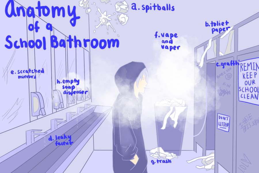 Cartoon: An average campus bathroom