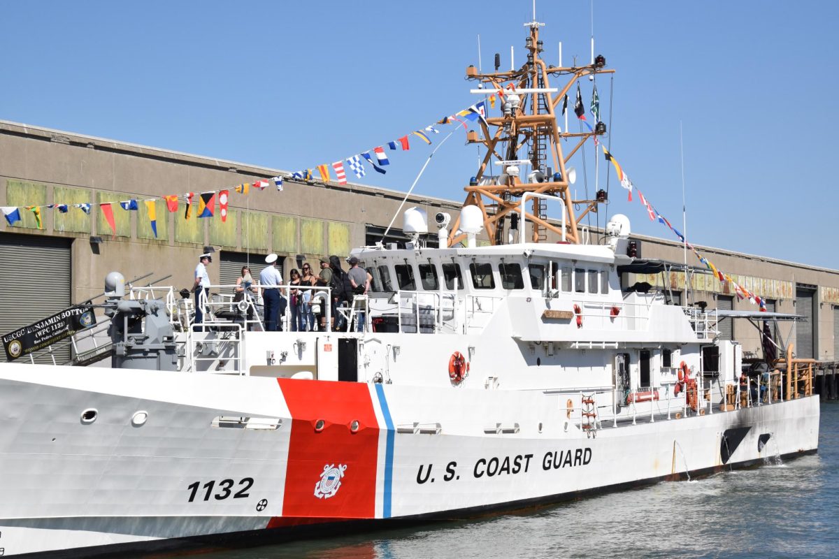 The crew of the Coast Guard Cutter (CGC) Benjamin Bottoms conduct free ship tours to the public, explaining each section of the vessel and its purpose. 