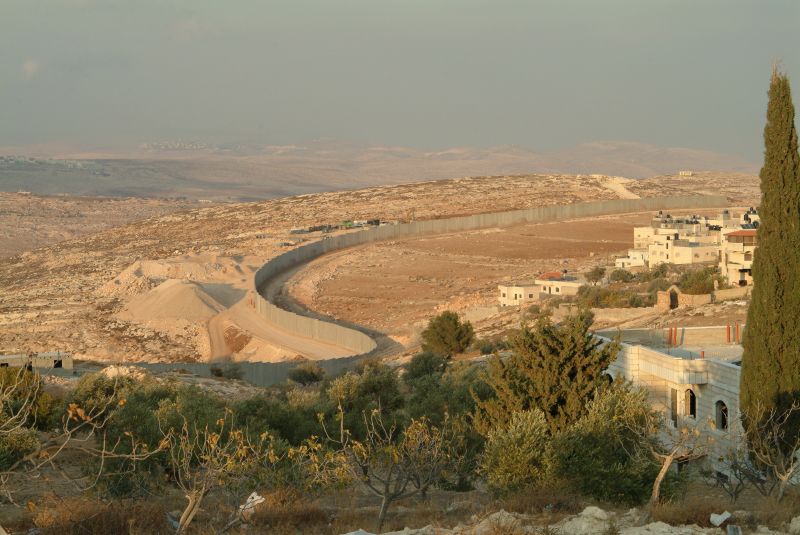 Separation wall between Israel and Palestine.