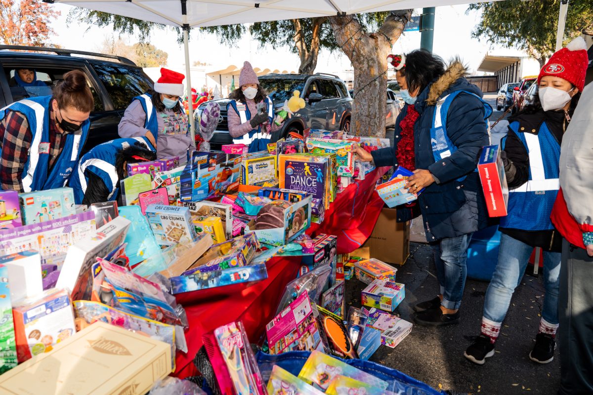 As part of Samaritan House’s holiday toy distribution, toys are kept unwrapped and unopened so that children may choose their own toys. (Courtesy of Samaritan House)