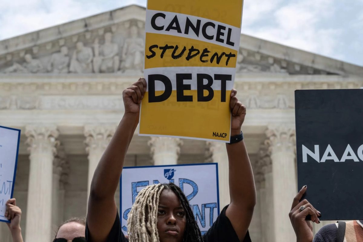 Current and former students protest student debt with college tuition at all-time highs.