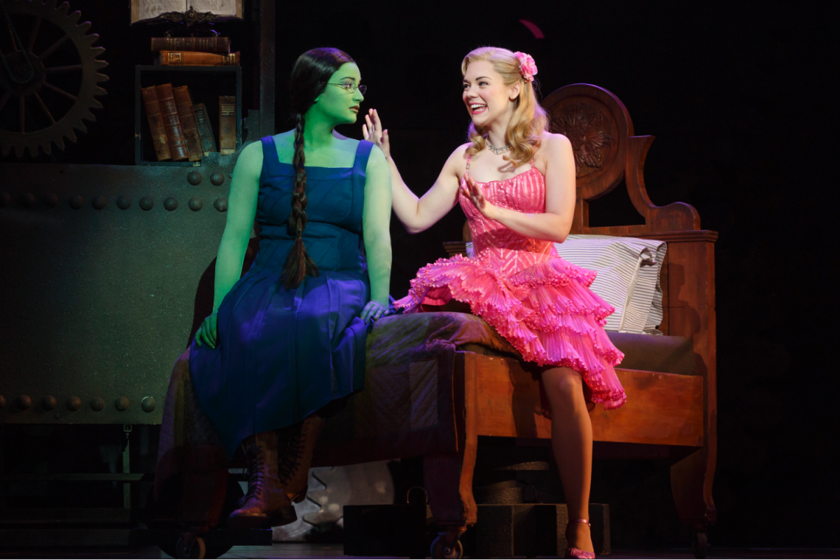Glinda speaks to Elphaba in the musical Wicked, which is one of the shows being performed at BroadwaySF during the 2024-25 season. “Its a banger lineup, and everyone should come see these shows,” said Carlmont sophomore Jax Manning.