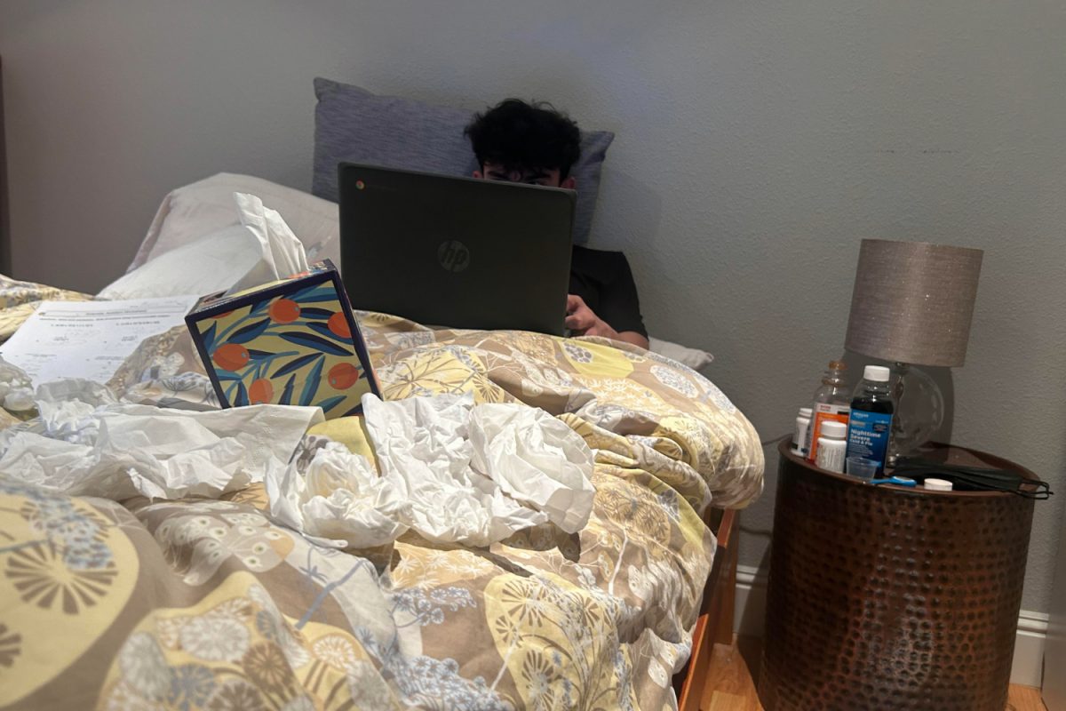 Sick students are often forced to stay in bed and complete their work online. I mostly just sat in bed and completed all of the work on my computer, said Zan Hasan, a Carlmont sophomore, regarding his experience with his recent illness.