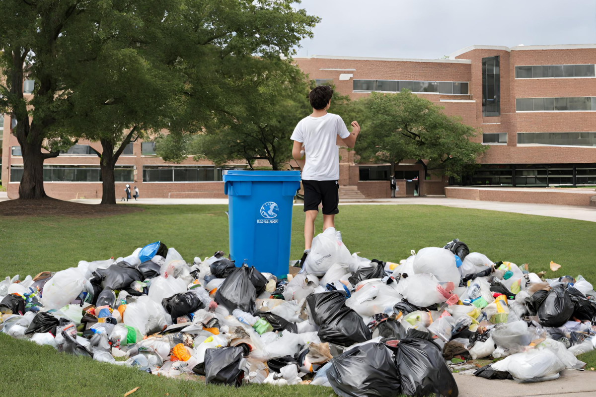 Students contribute to a cleaner and sustainable school environment by responsibly throwing their trash away. It’s important to have a system of collecting waste because I feel there is a lot of trash and unrecycled waste around Carlmont, said Alex Kim, a sophomore at Carlmont. 
