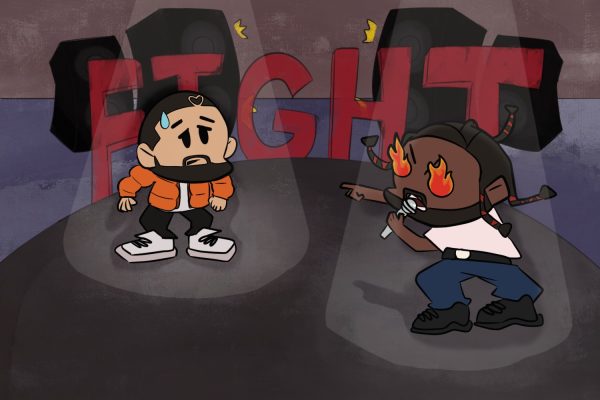 Cartoon: Drake and Kendricks rap battle