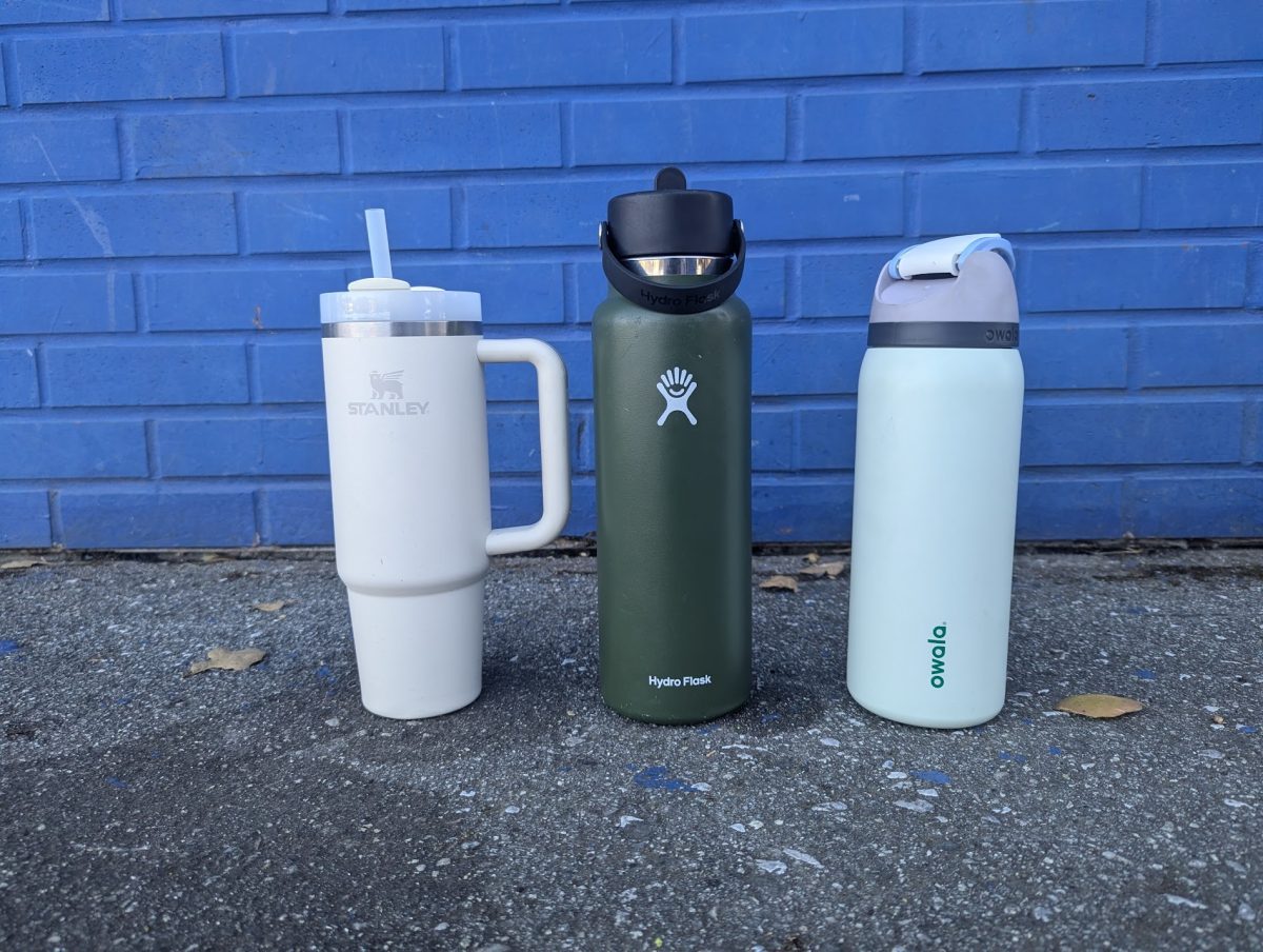 Many kinds of water bottles have become popular on social media, encouraging people to buy new ones or multiple of the same one that they don't need.