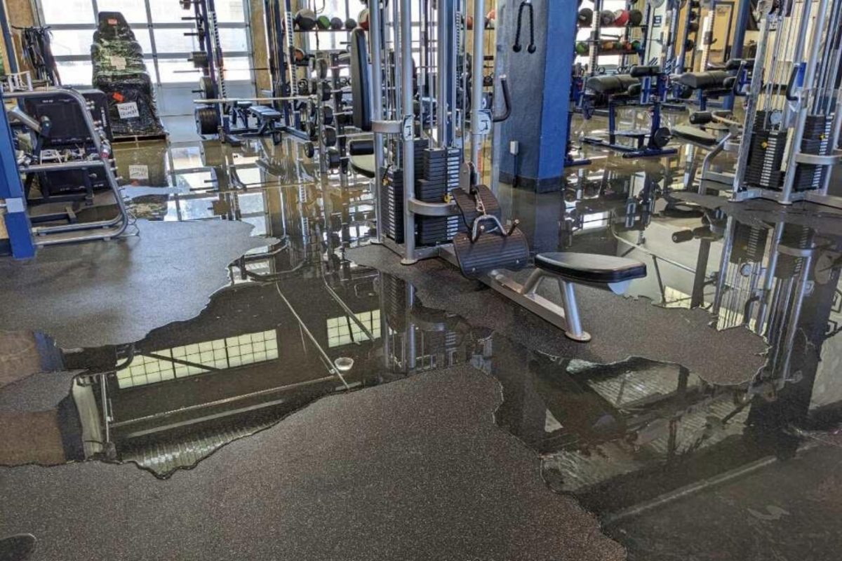 Flooding of weight room disrupts student classes and sports