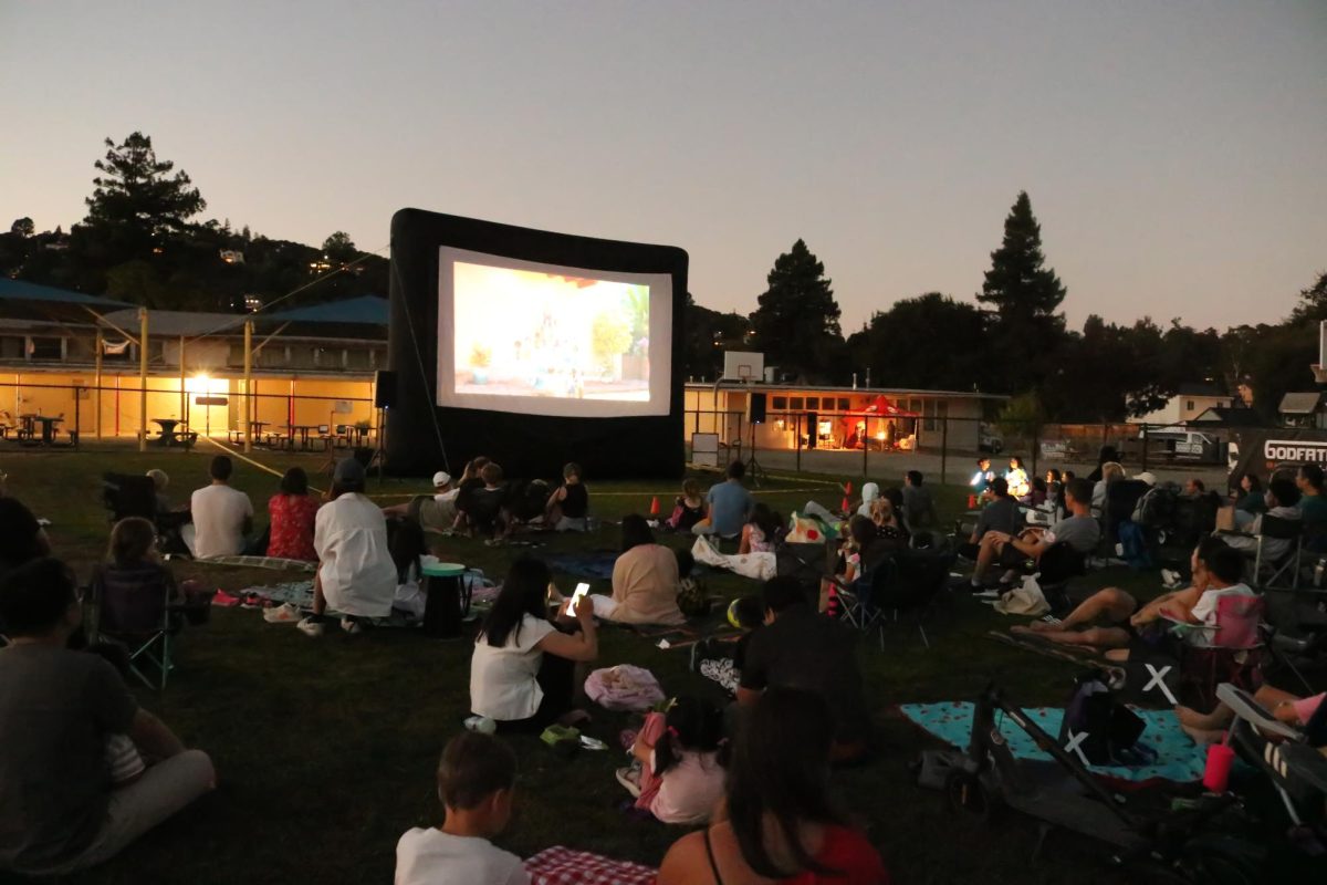 Families come together, singing along to "Encanto" at "Movies in the Park."