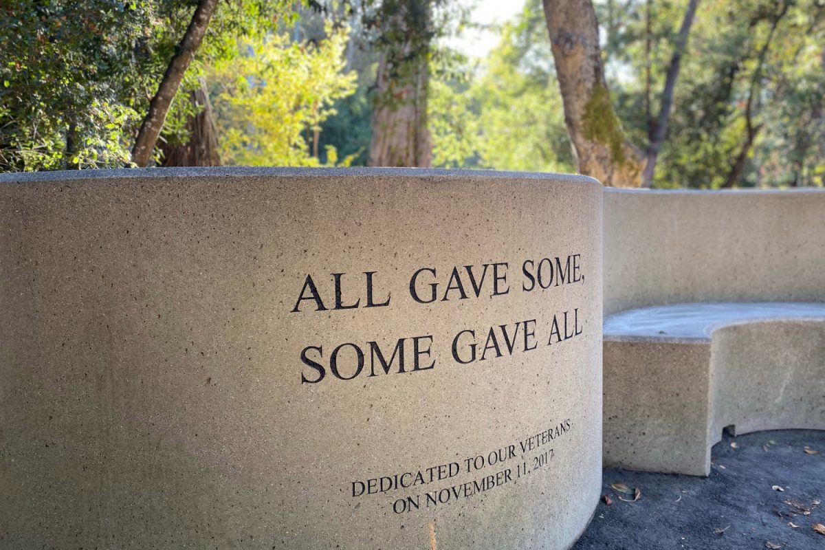 Every year on Nov. 11, the Belmont Community gathers around the Eric Reed Memorial Bench to honor the living veterans who have served our country. The bench, created in 2017, was Eric Reed's brainchild, and he was able to give the veterans of Belmont a place to be honored every year. "It took a couple of years, but we all came together and worked to make it happen," said former Belmont Mayor Charles Stone.