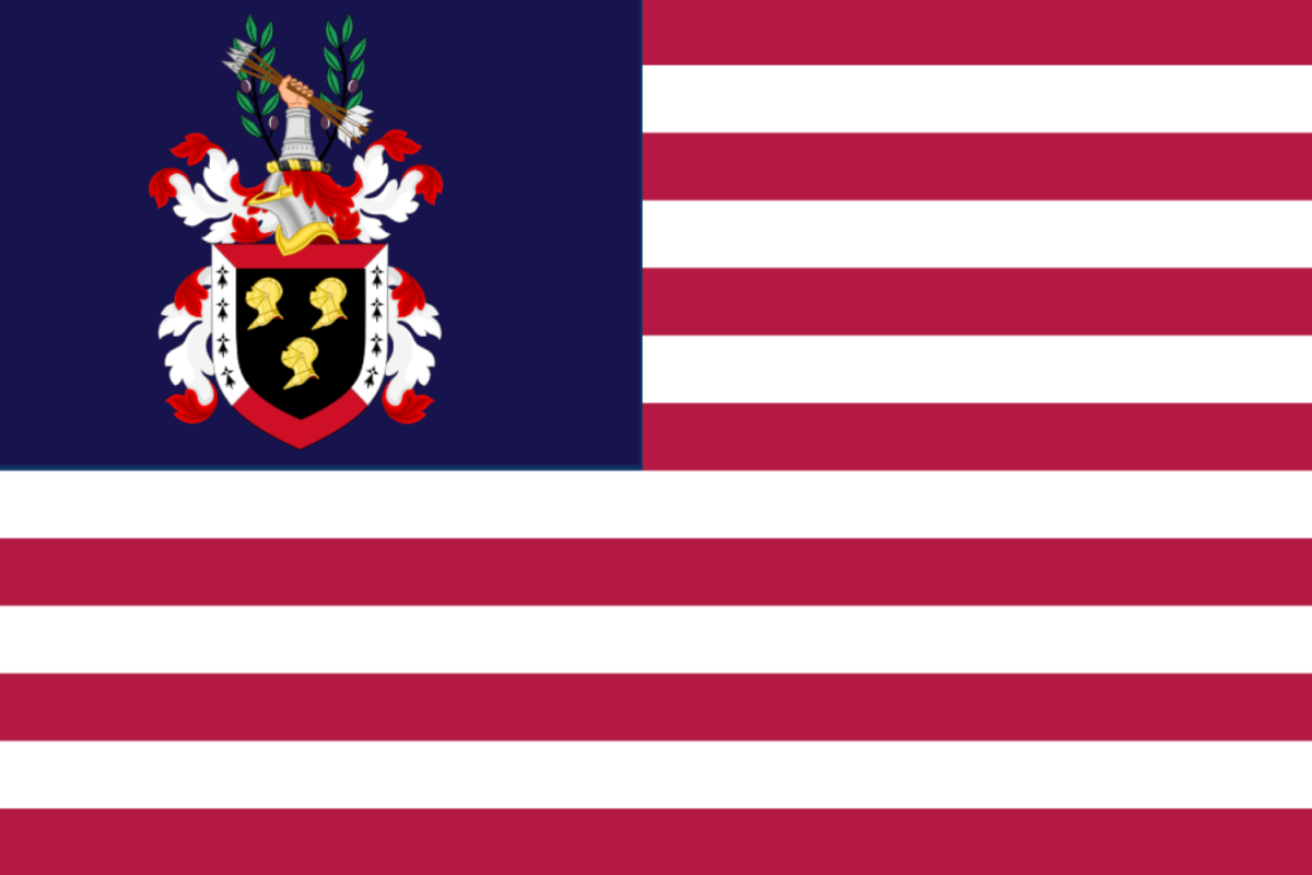 An American flag with the Kennedy family crest in place of the stars on the canton. Much of American politics is dominated by a select group of families, including the Kennedys. 