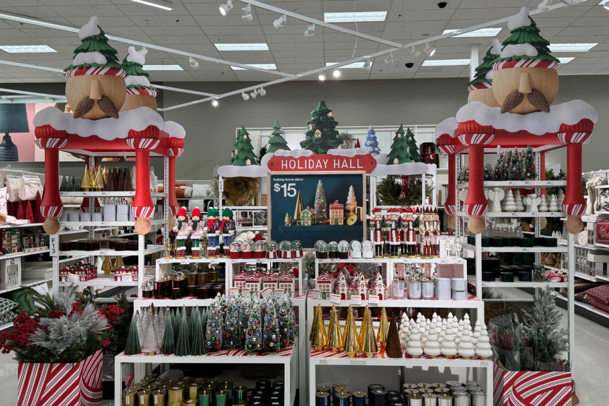 Target displays its holiday items and decorations weeks in advance. “One of the retailers' top priorities is getting consumers to shop early. They do this through early sales and displays,” said Patricia Huddleston, a professor in the Department of Advertising and Public Relations at the College of Communication Arts and Sciences at Michigan State University.