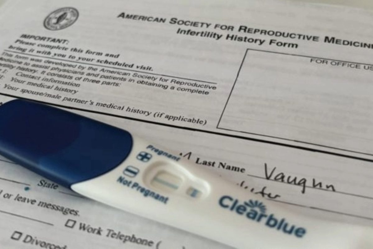 A pregnancy test showing a negative result, or not pregnant. People who struggle with infertility, such as Elizabeth Thompson, became accustomed to seeing this result. "Every month it would be the same thing. One line, a sad face, not pregnant," Thompson said.