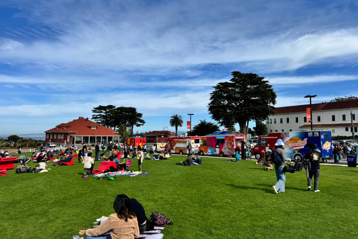 Every day, the Presidio is home to thousands of visitors, exercising, spending time with their family and friends, or visiting one of its many museums. With 1,400 acres of land, the Presidio provides visitors many opportunities, from seeing a Yoda Fountain to climbing through the playground at Tunnel Tops. "The park is beautiful. It's so nice and brings a community of people together. It allows folks to chill, eat and drink, and meet up with friends. It's a great resource that the city and country provides," said Jackie Simpson, a Bay Area local and park visitor.