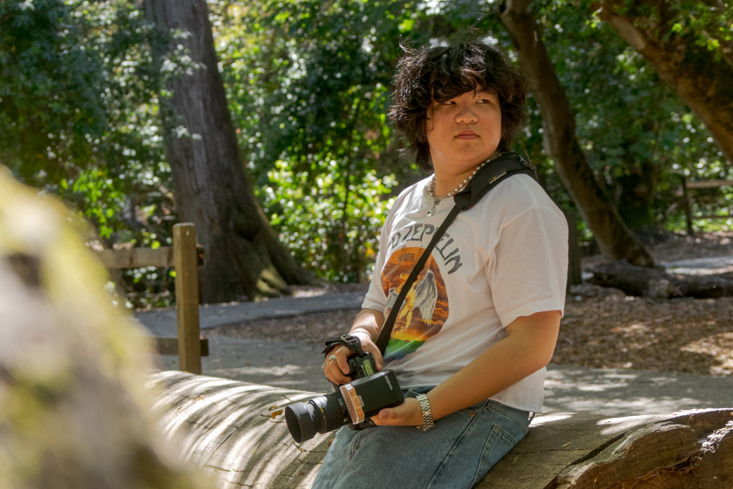 Kylan Wang, a hobbyist photographer,  observes his surroundings using his environment to find frames he can capture with his camera.