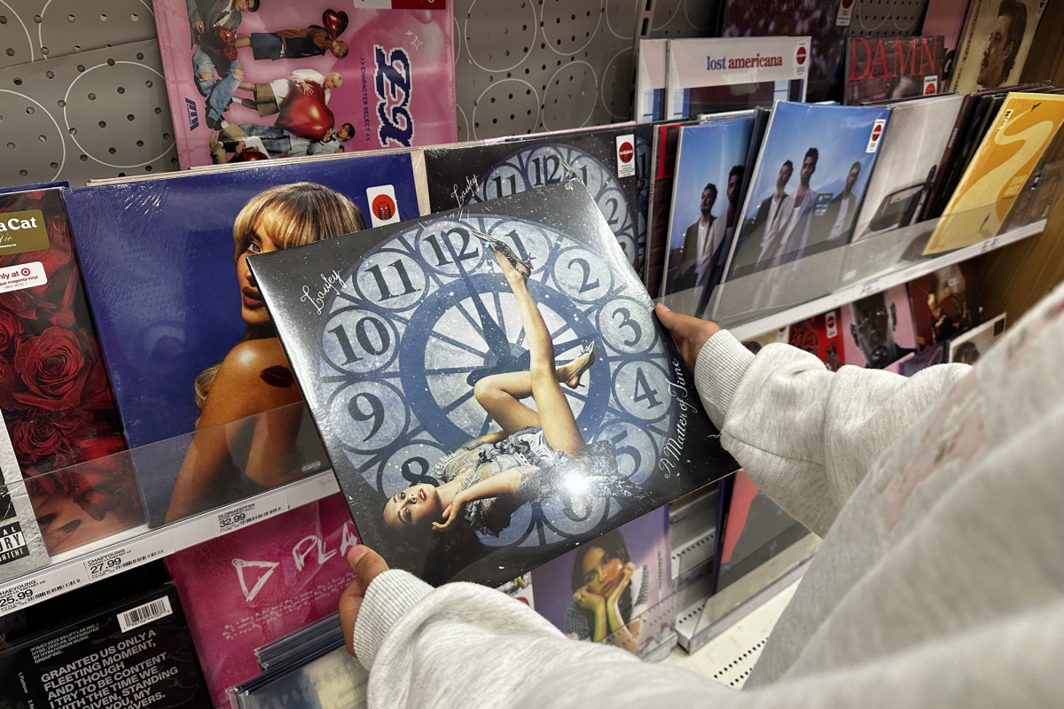 "A Matter of Time" rakes in sales through physical copies at chains like Target. Laufey also gains traction through streams, and even her social media account, "She likes to post on there, and it just attracts fans," said Carlmont sophomore Astrid Rao.