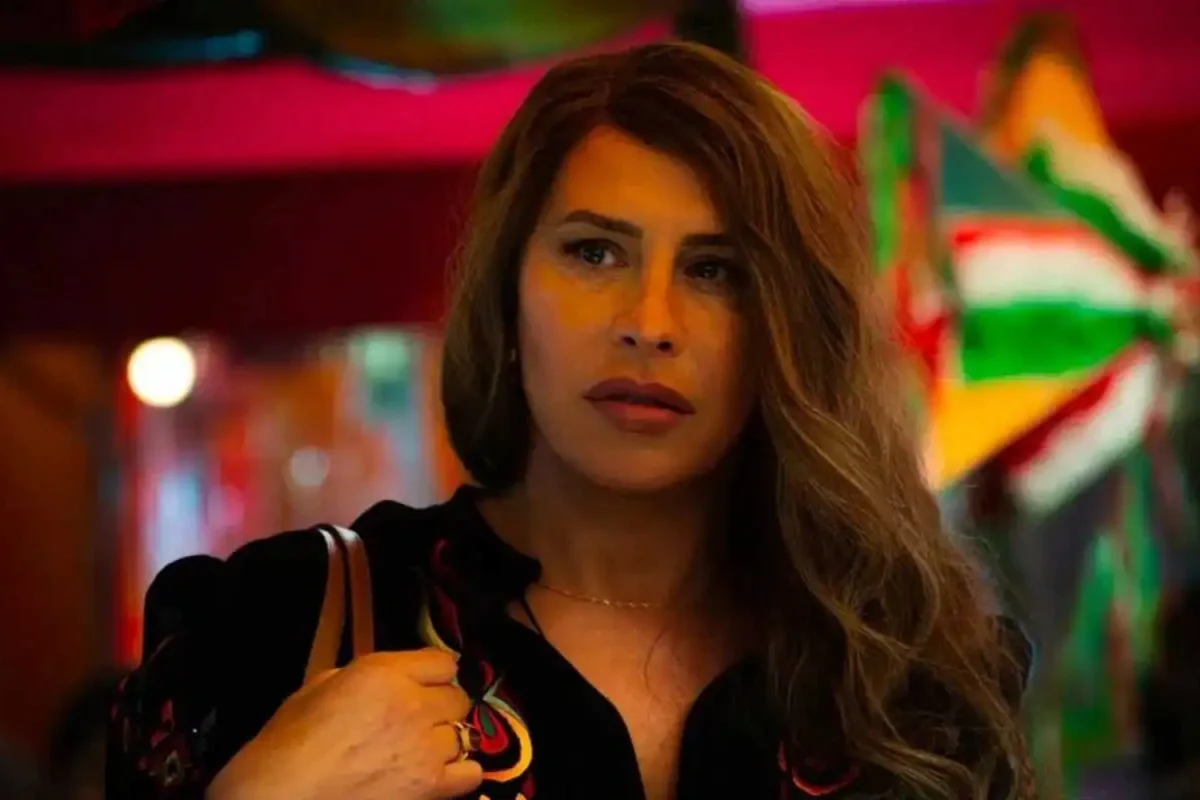 Karla Sofía Gascón, the lead actress in the movie "Emilia Pérez." Gascón used AI voice cloning to enhance her singing performance. 

