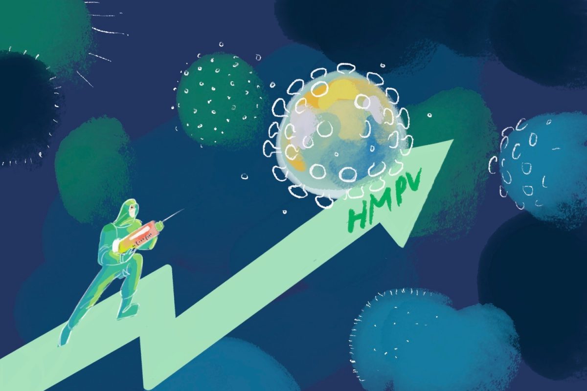 A scientist works to develop a vaccine against human metapneumovirus (HMPV). Cases of the upper respiratory virus are rising in Northern California, raising concerns about limited public awareness and the lack of targeted treatments. “During flu season, I pretty much just hear about the flu and COVID-19, in recent years. I've heard a lot about mono and norovirus too, but never HMPV,” said junior Sequoia Leger.